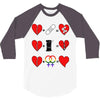 ls lesbian full heart 3/4 Sleeve Shirt