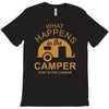 what happens in camper stays in camper vintage style camp funny T-Shirt