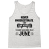 never underestimate an old man who was born in june Tank Top