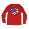 disstressed america flag heart Long Sleeve Shirts