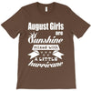 August Girls Are Sunshine Mixed With A Little Hurricane T-Shirt