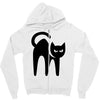 cat black Zipper Hoodie