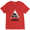 warning descent V-Neck Tee