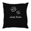 lucky fuers dice Throw Pillow