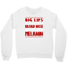 big lips natural hair Crewneck Sweatshirt