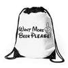 Want More Beer Please Black Drawstring Bags