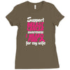 I Wear Pink For My Wife Ladies Fitted T-Shirt