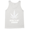 Support Lung Cancer Awareness With A White Cannabis Leaf Tank Top