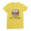 Burger and Fries Best Friends Ladies Fitted T-Shirt