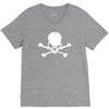 skull skeleton V-Neck Tee