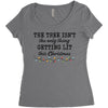 the tree isn't the only getting lit this christmas Women's Triblend Scoop T-shirt