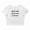 Don't drown crash walk Tee Swim Bike Run Triathle Crop Top