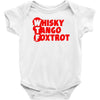 funny  wtf, ideal birthday present or gift Baby Bodysuit