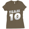 team 10 silver Ladies Fitted T-Shirt