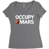 occupy mars Women's Triblend Scoop T-shirt
