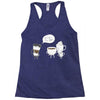 coffee that's always late Racerback Tank