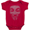 v for vendetta mask guy fawkes cool girls womens cotton t shirt dw01 Baby Bodysuit