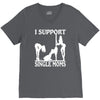 i support single moms V-Neck Tee