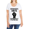 introverts unite separately in your own homes Ladies Curvy T-Shirt