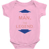 the man   the legend funny Baby Onesie