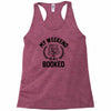 my weekend is all booked Racerback Tank