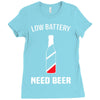 low battery   need beer Ladies Fitted T-Shirt