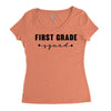 first grade squad Women's Triblend Scoop T-shirt