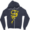 chinese dragon cool oriental asian kung fu Zipper Hoodie