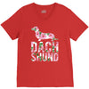 dachshund floral V-Neck Tee