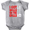 got skills on the grills apron Baby Bodysuit