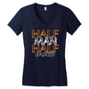 half man half badger Women's V-Neck T-Shirt