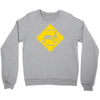 tractor crossing farmer's road warning sign Crewneck Sweatshirt