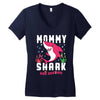 mommy shark doo doo doo family matching Women's V-Neck T-Shirt