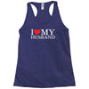 i heart my husband Racerback Tank