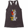 you can't save the world alone Racerback Tank