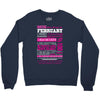quens are born in february Crewneck Sweatshirt