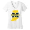 indiana for michigan Women's V-Neck T-Shirt