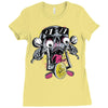 skull biker Ladies Fitted T-Shirt