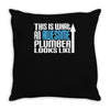 this is what an awesome plumber looks like Throw Pillow