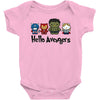 hello avengers Baby Bodysuit