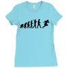 evolution of a rugby player t shirt top all black mens Ladies Fitted T-Shirt