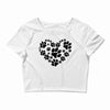 cat love paw Crop Top
