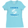 Father is my Name Fishing Is My Game Ladies Fitted T-Shirt