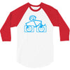 dj club,dance,rave,music,house,cool,funny,retro 3/4 Sleeve Shirt