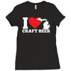 ladies i love michigan craft beer Ladies Fitted T-Shirt