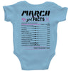 March Girl Facts Pisces Baby Onesie