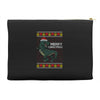 ugly dinosaur merry christmas Accessory Pouches
