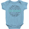 go vegan 3 Baby Bodysuit