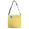 funny 80s pacman cookie monster retro gaming Adjustable Strap Totes