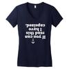 if you can read this i have capsized Women's V-Neck T-Shirt